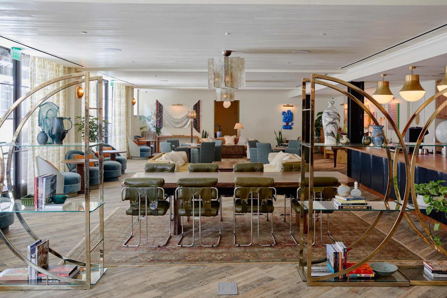 Bauhaus Interior Design with sleek lines, geometric shapes, and a minimalist aesthetic.
